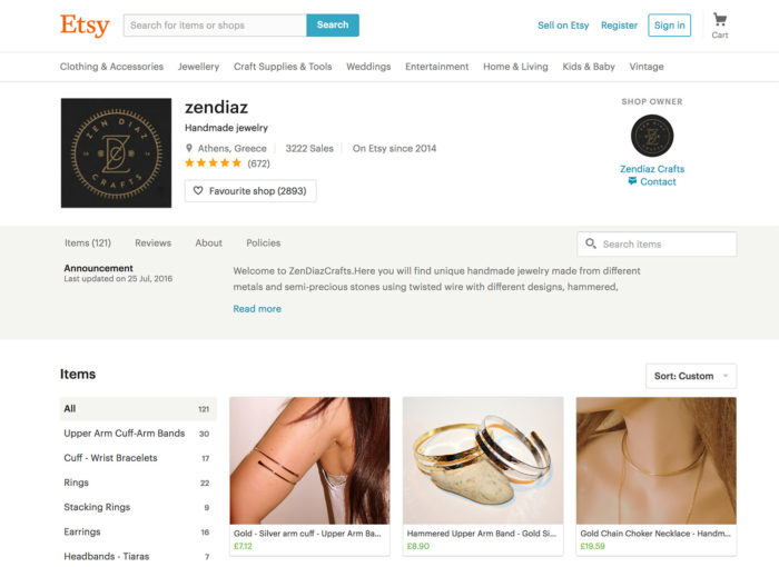Use third party marketplaces like Etsy to share your products by Conversio