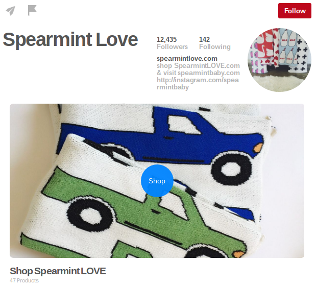 Spearmint LOVE Pinterest profile