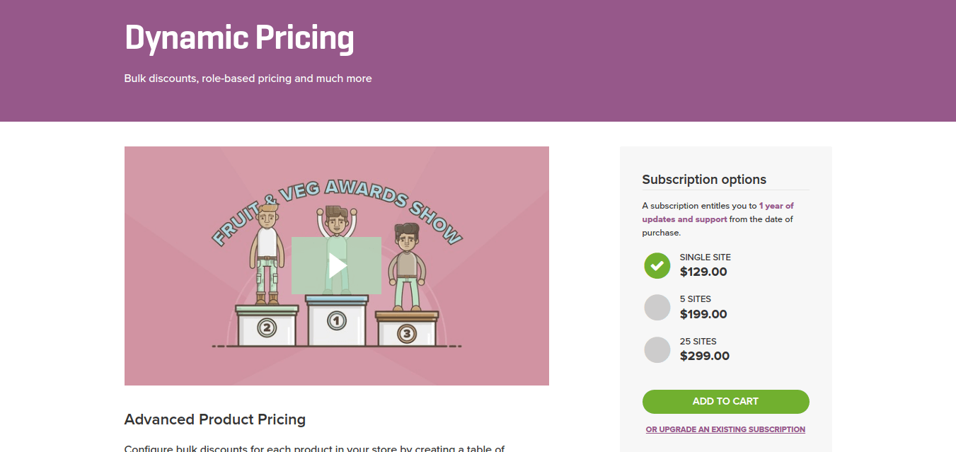 Dynamic pricing: bulk discounts, role-based pricing and much more