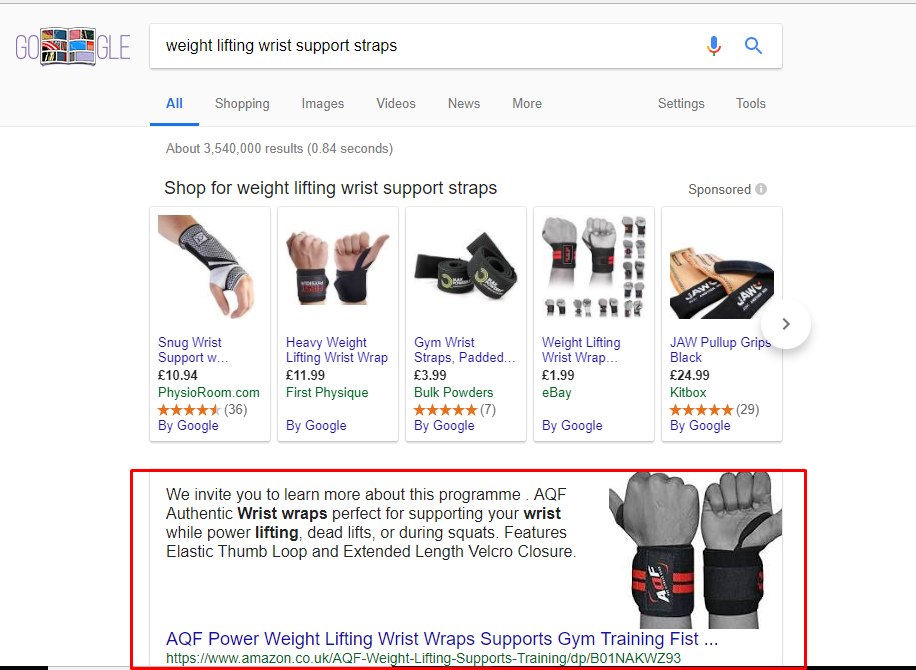 featured snippets from amazon