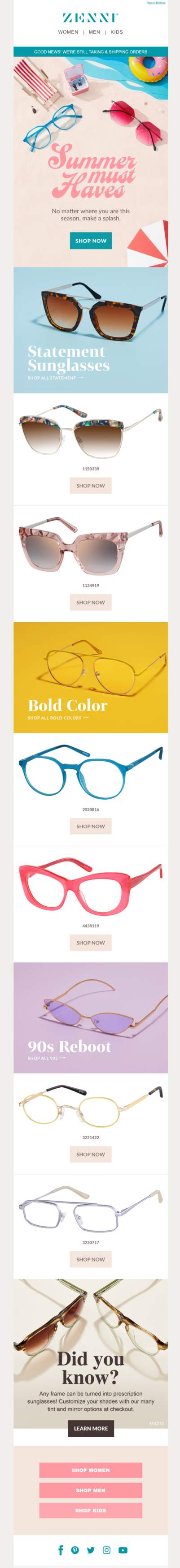 Consider flyer-style imagery in ecommerce emails.