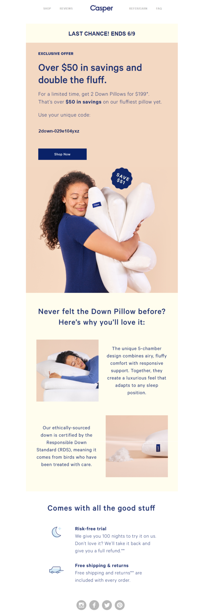  Use playful and thoughtful branding in imagery for ecommerce emails.