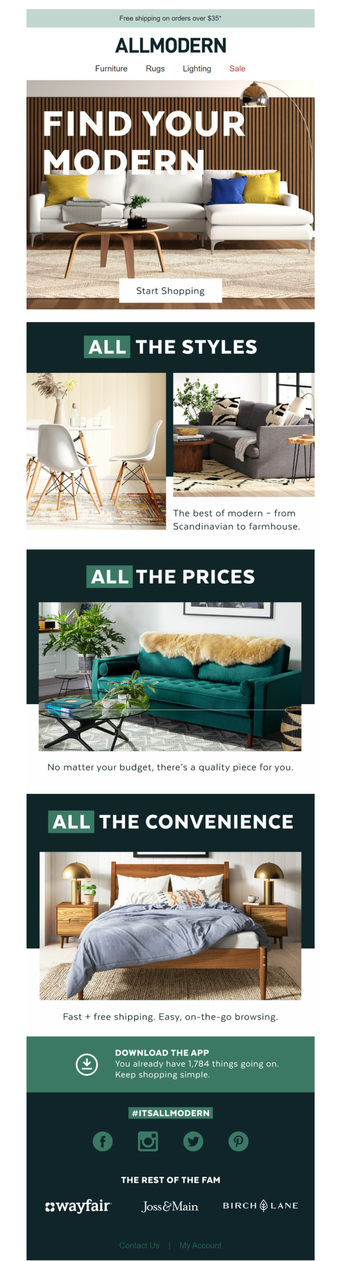 Use high-quality product imagery in ecommerce emails.