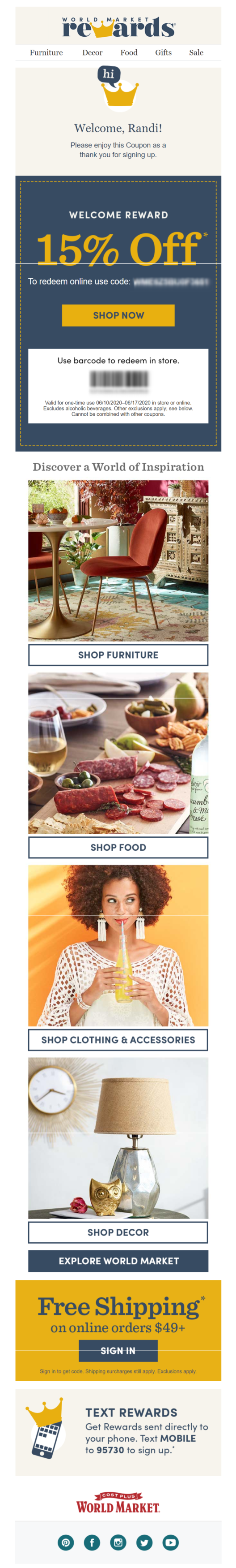 Consider typographical hierarchy with imagery in ecommerce emails.