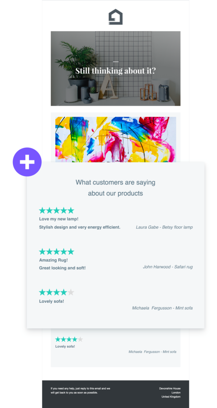 Use reviews and feedback to boost customer engagement.